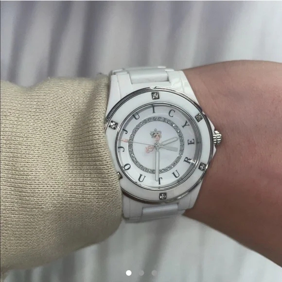 Juicy Couture Silver and Gray Watch vintage Juicy Couture Vintage Y2K Watch w 2 Interchangeable Bands  main image 4